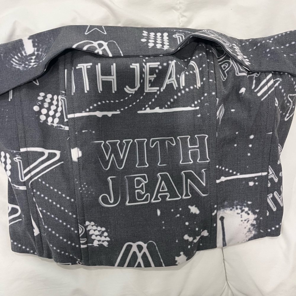 With Jean Monochrome Graphic corset